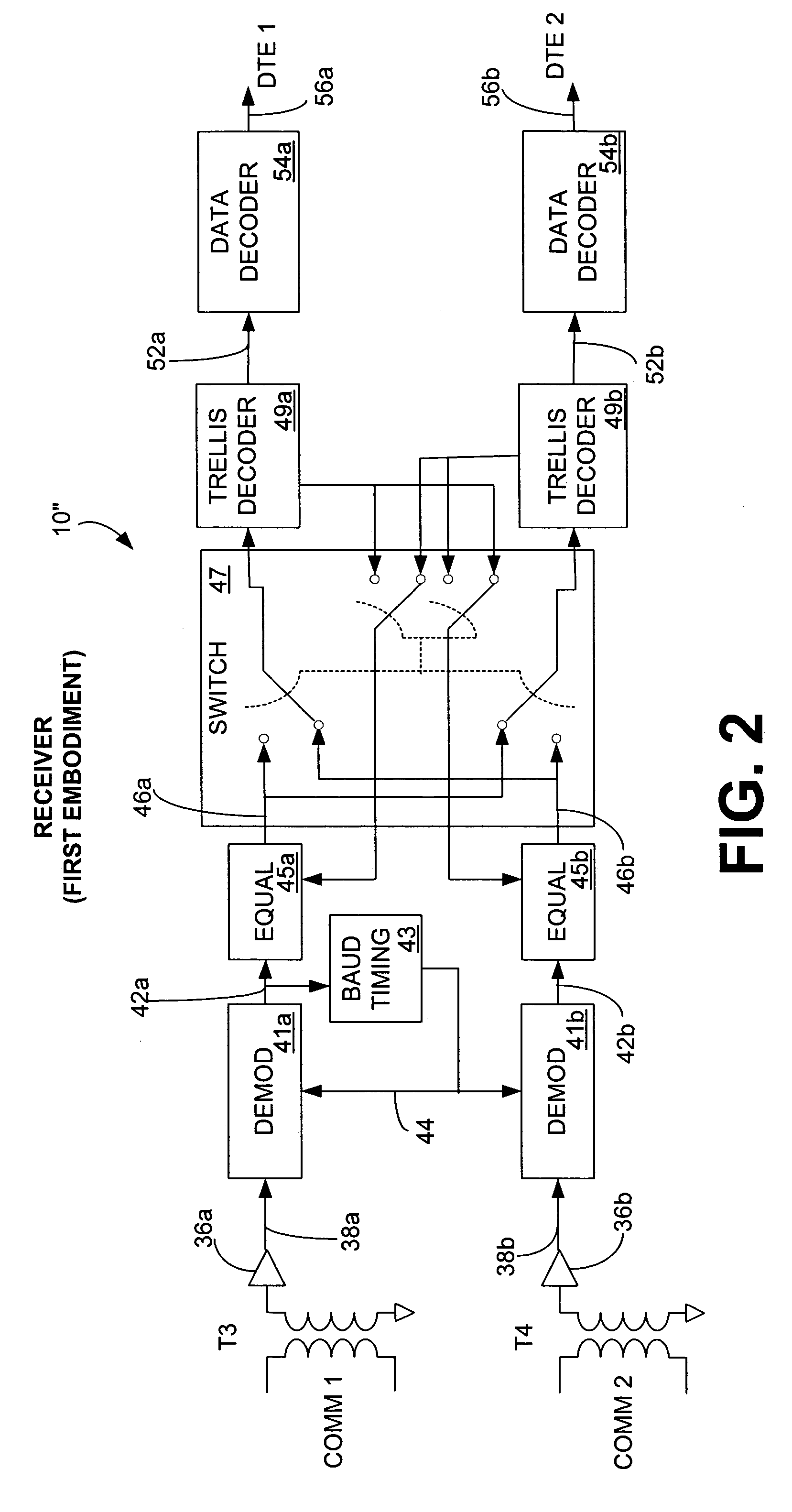 Space diversity trellis interleaver system and method