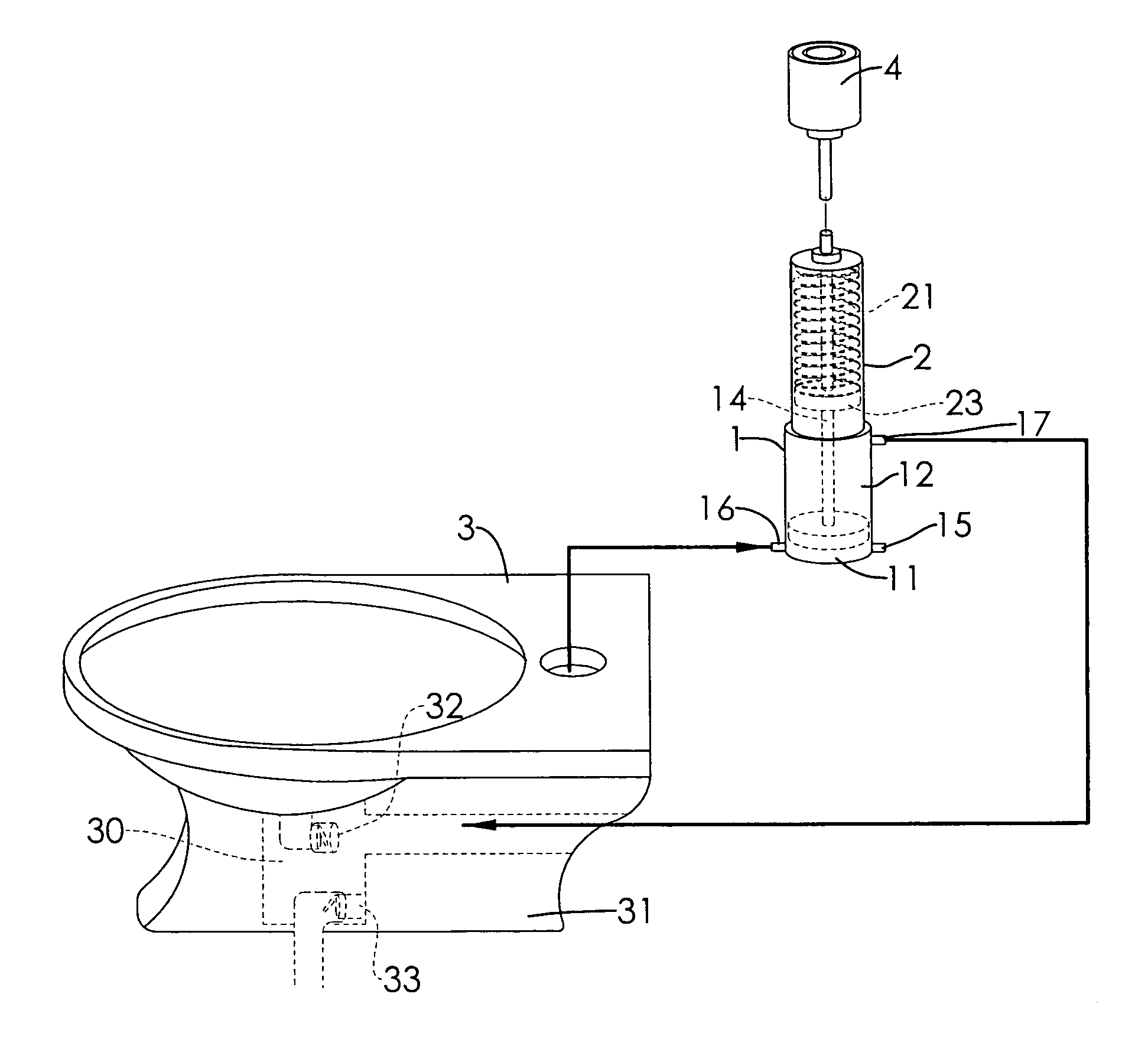 Flushing controlling mechanism