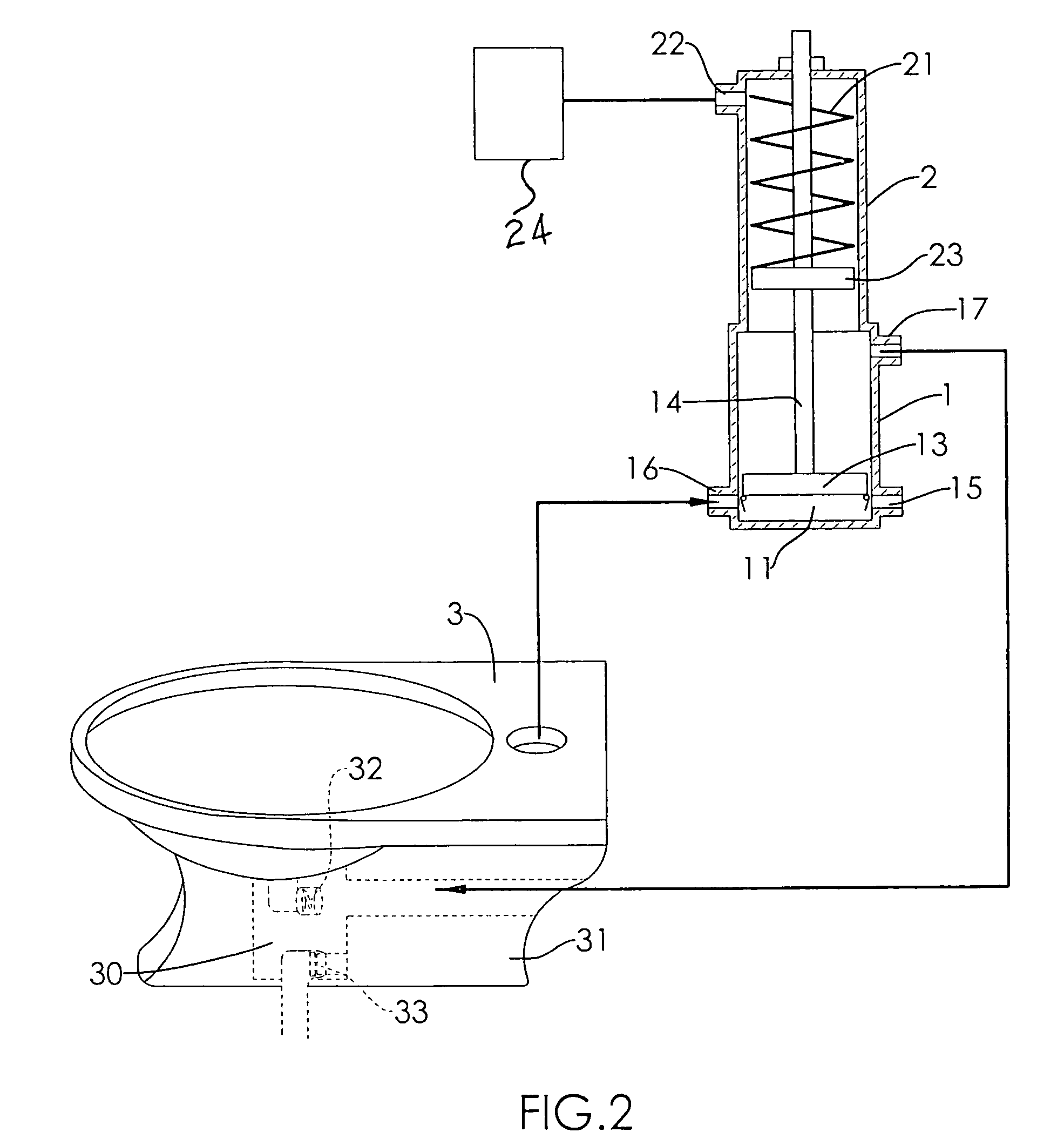 Flushing controlling mechanism