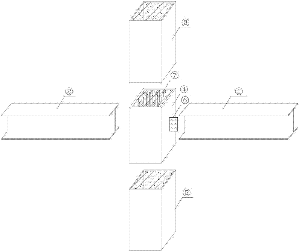 Node area column wall thickening and stiffening beam-column joints