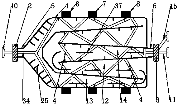 Internal heating three-cylinder vacuum drying cabin