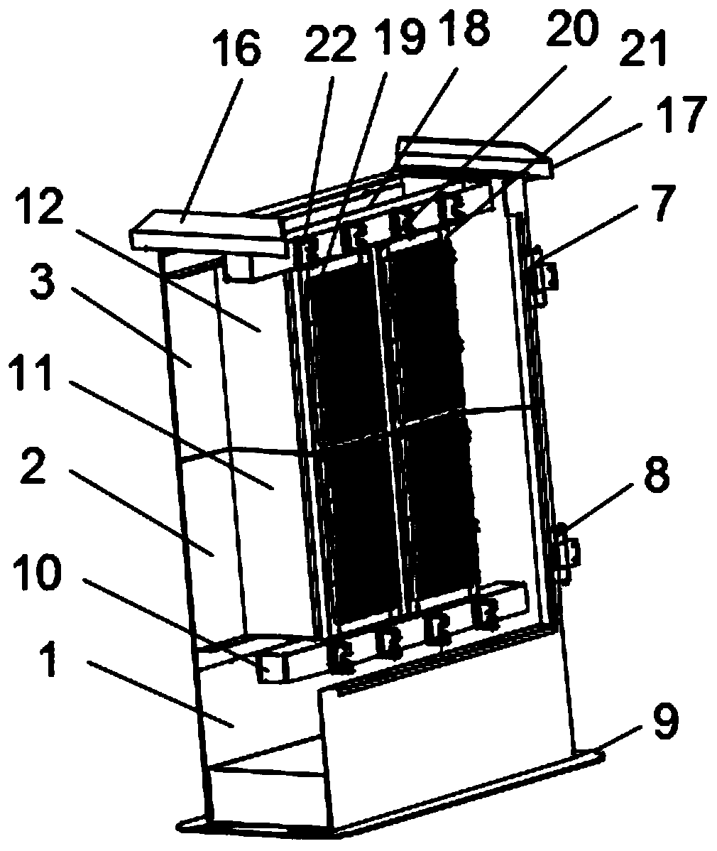 Assembled optical cable cross-connecting box capable of expanding capacity