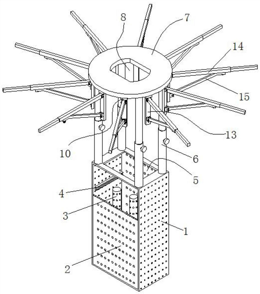 Trichosanthes planting frame and planting method thereof