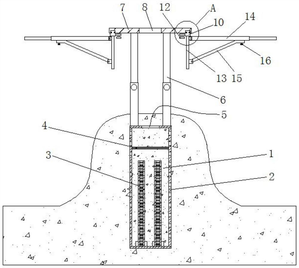 Trichosanthes planting frame and planting method thereof