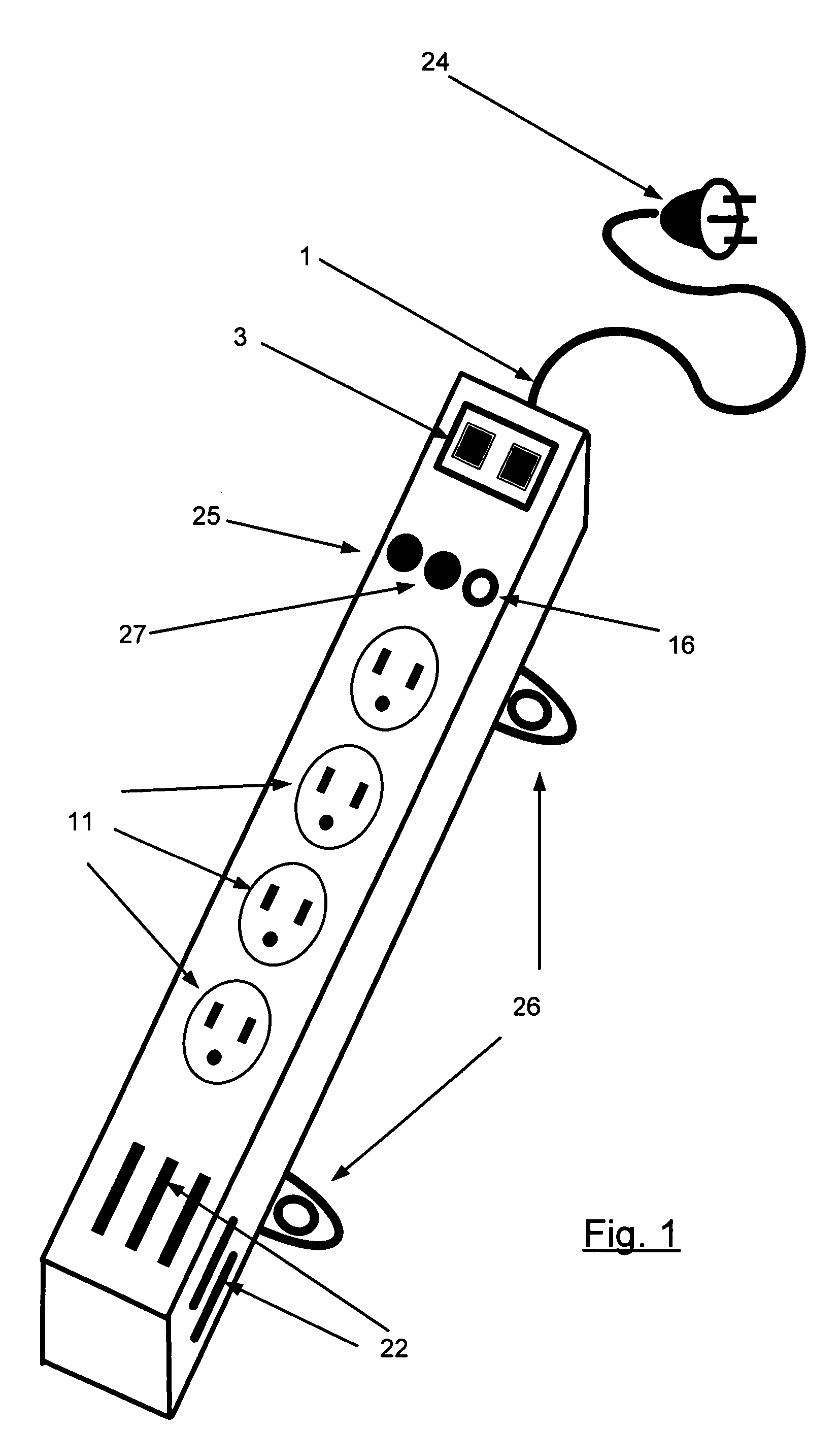 Power strip with smoke detection auto-shutoff