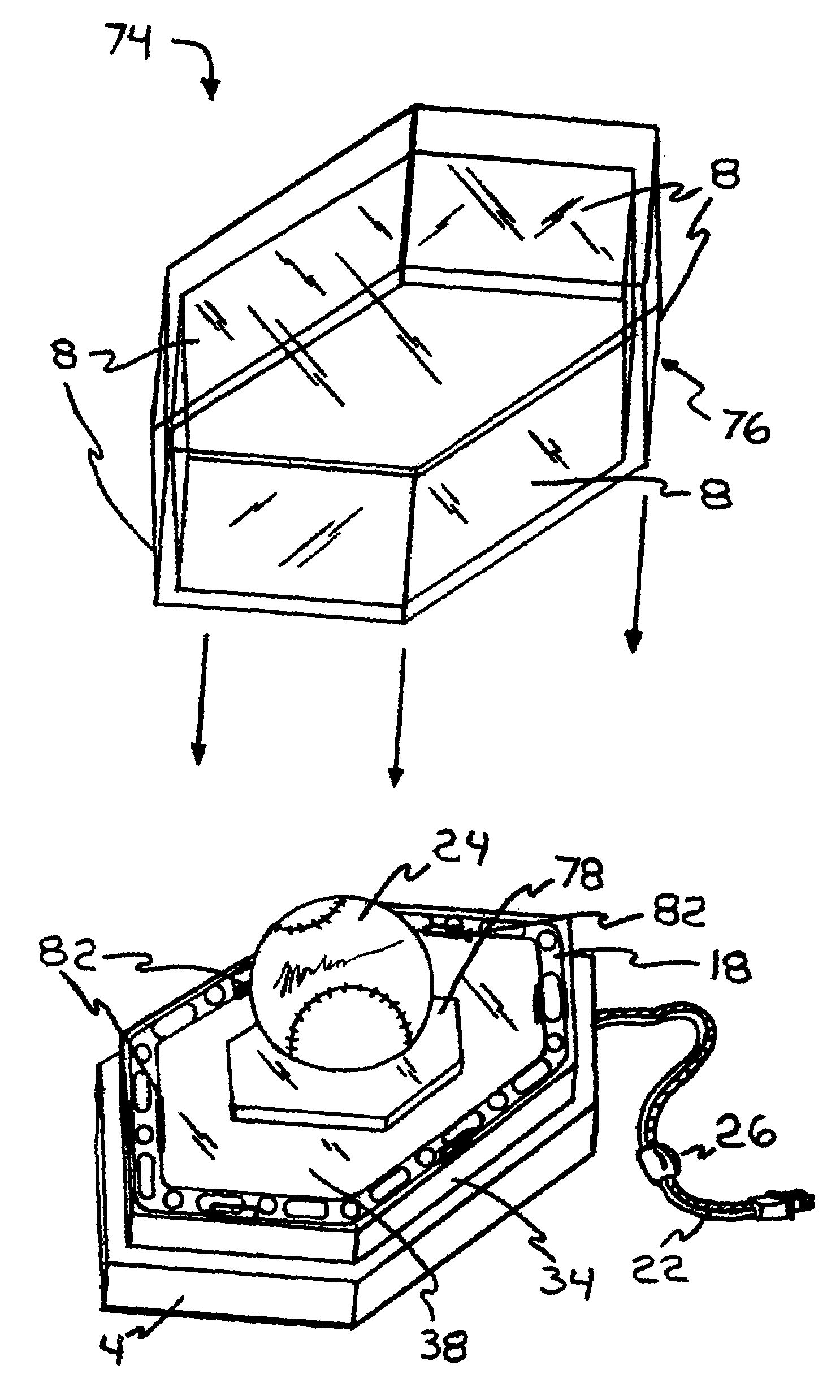 Quick exchange infinity mirror display apparatus and method