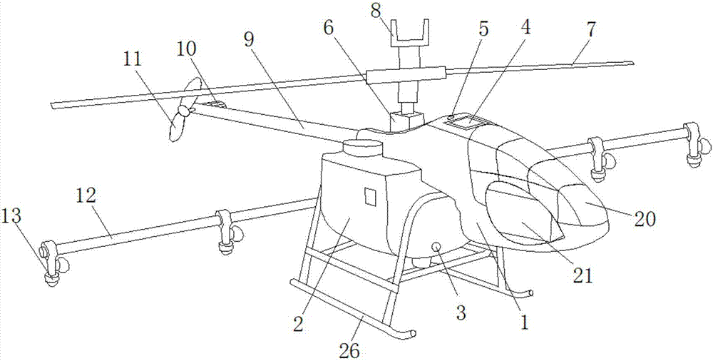 Small unmanned aerial vehicle pesticide spraying device based on Internet of Things