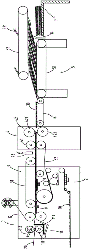 Cutting and natural curing production device for laminated paperboard