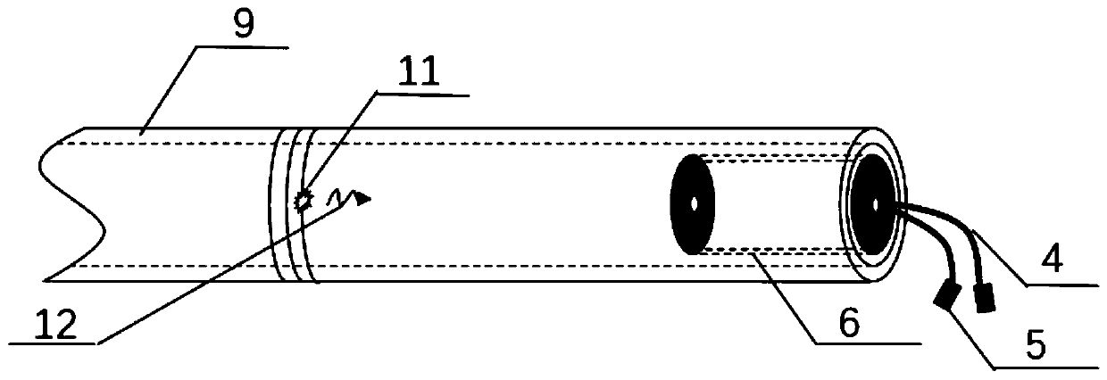 Electromagnetic ultrasonic longitudinal guided wave probe of an interpolation type full-coil structure and nondestructive testing method