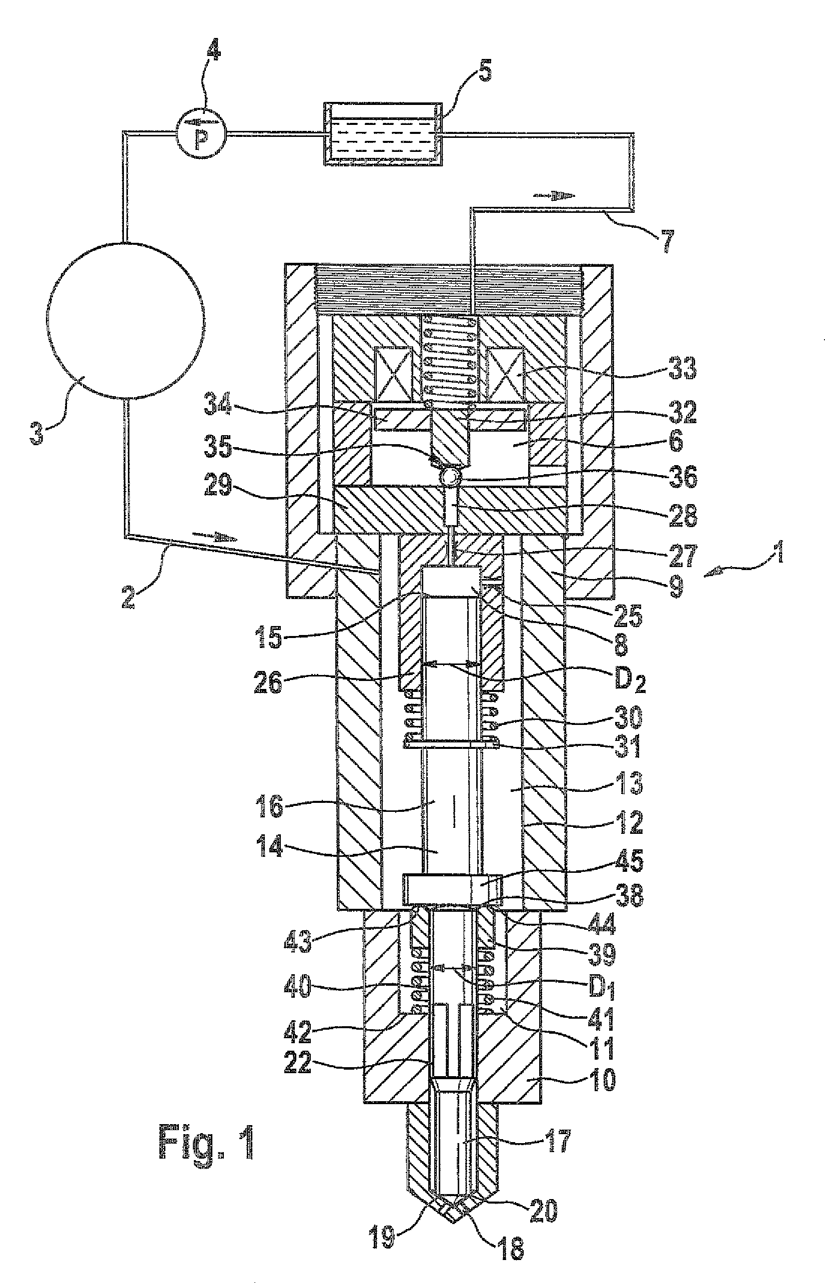 Injector for injecting fuel into combustion chambers of internal combustion engines