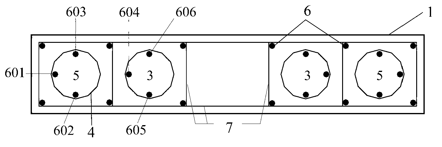 Prefabricated assembling whole type shear wall connected with staggered-height vertical steel bar