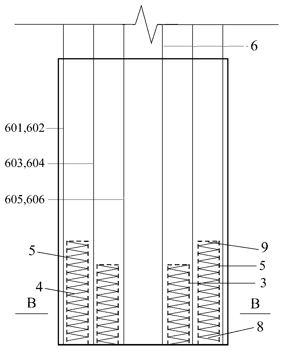 Prefabricated assembling whole type shear wall connected with staggered-height vertical steel bar