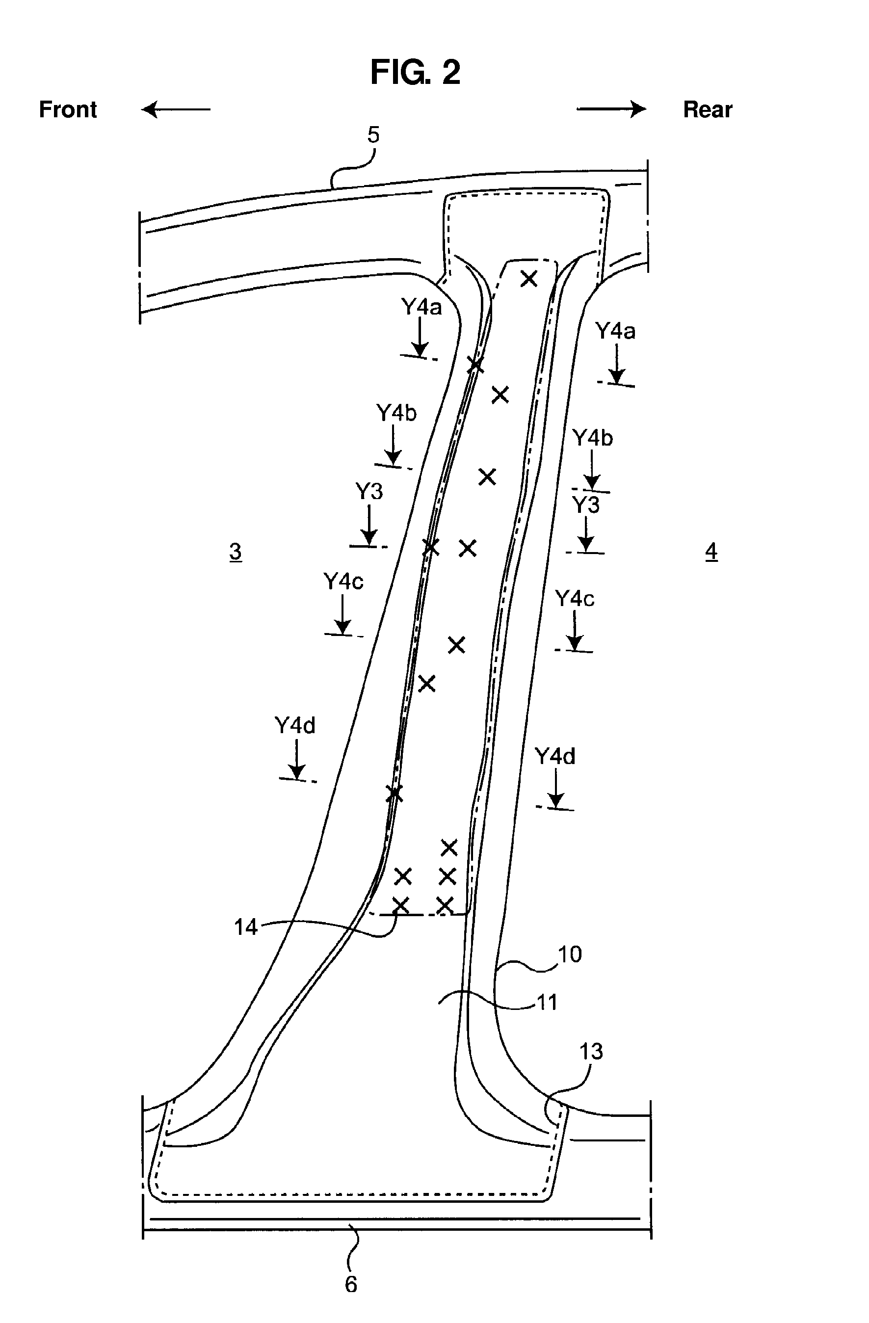 Vehicle-body side portion structure of vehicle