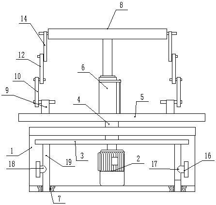 A rotary table for pottery molding with lifting function