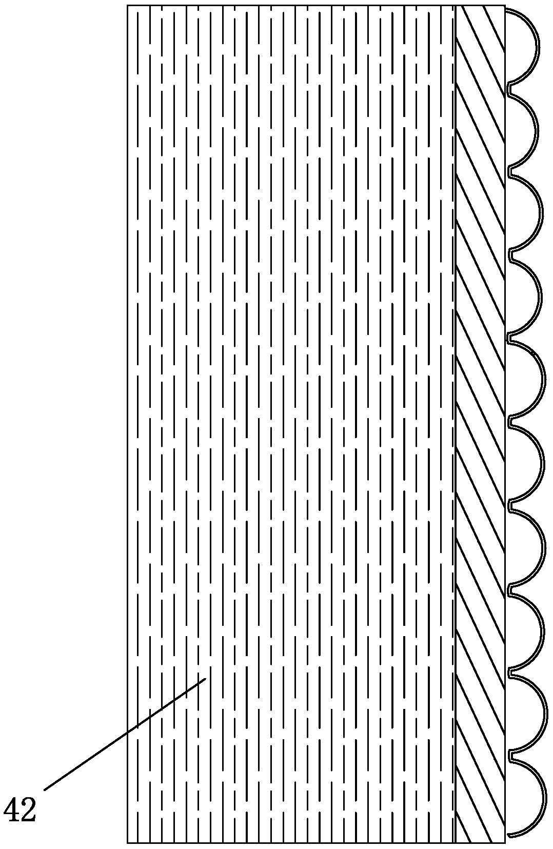 Waterproof and moisture-permeable coiled material with three-dimensional structure, production method and wall structure