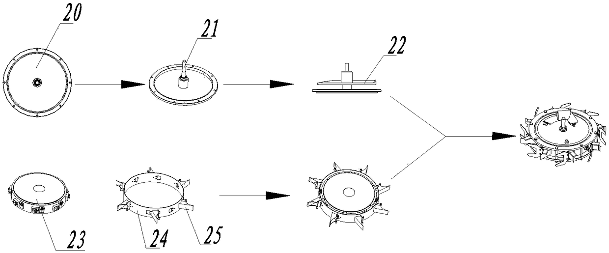 An assembly system and assembly method of a duckbill hole seeder