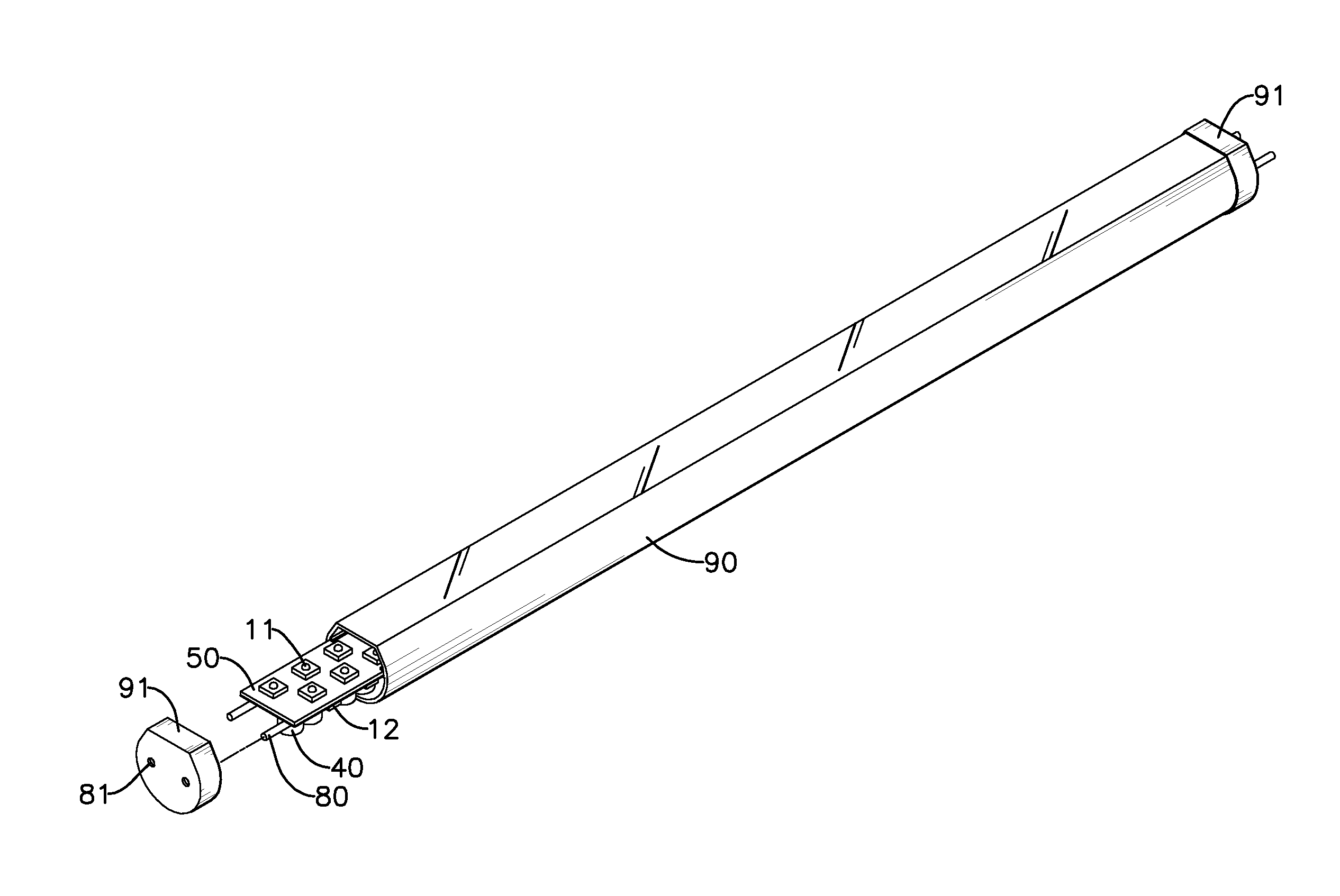 Circuit structure of light-emitting diode (LED) lamp