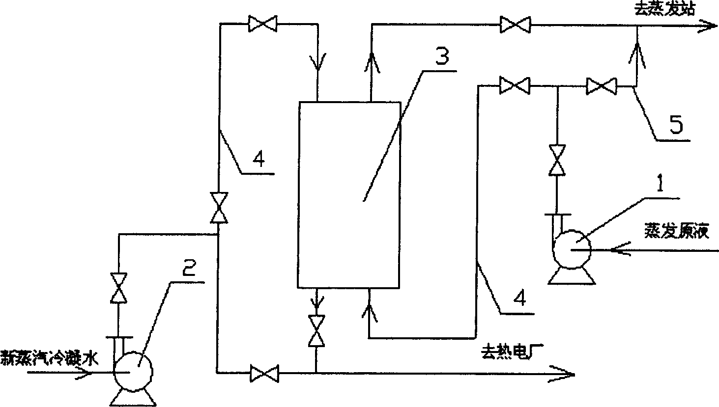 Method for raising temperature of vaporizing raw liquor