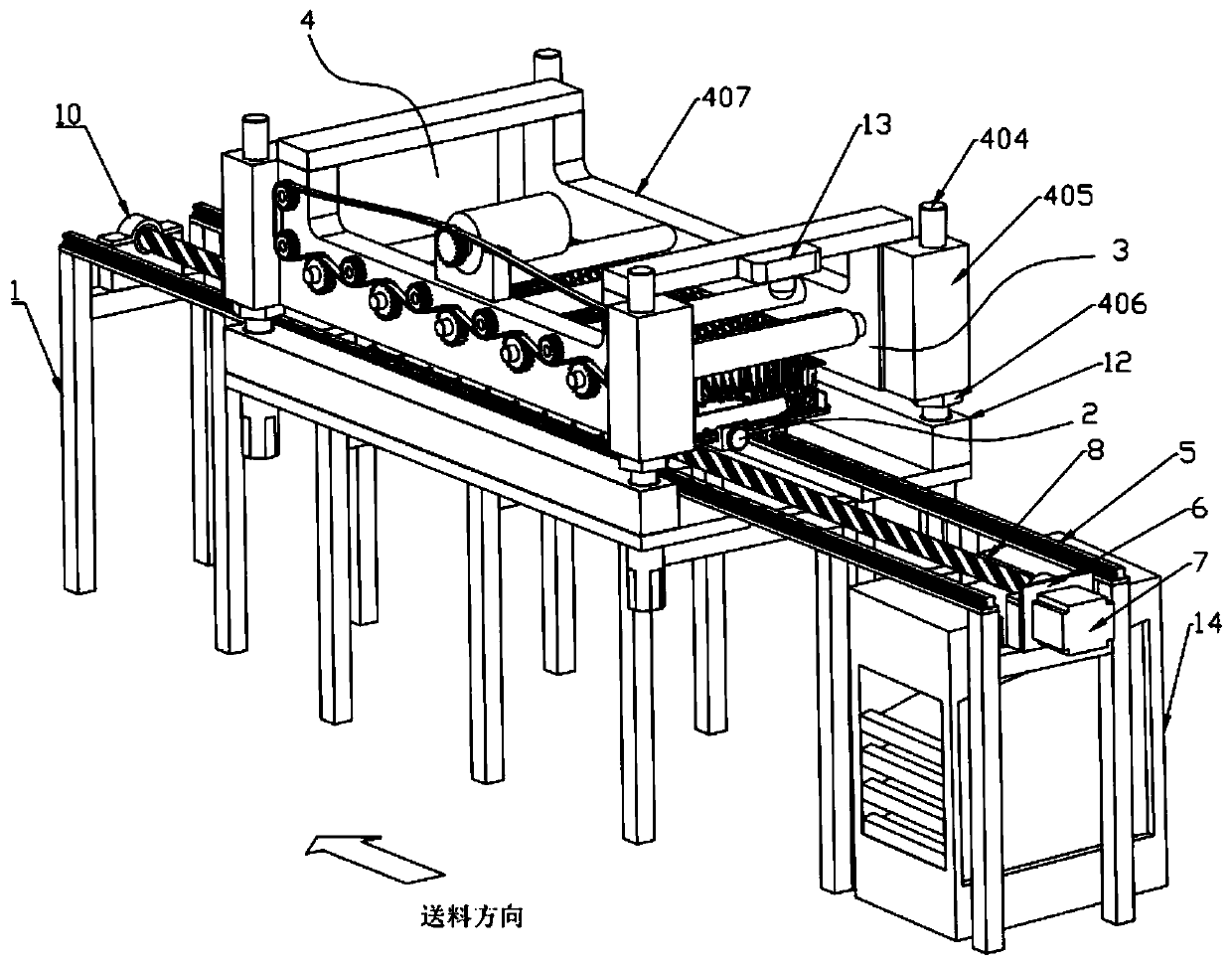 Pressing production line and production process of upper cover plate of cooler shell for 5G base station