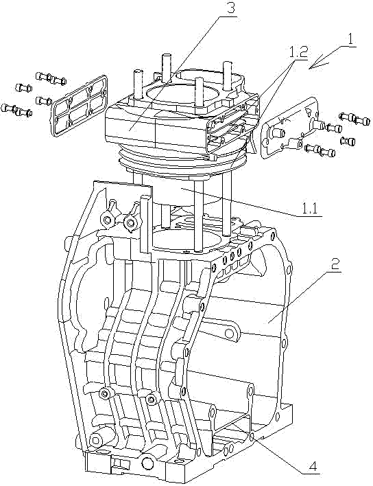 Dual-cooled diesel engine