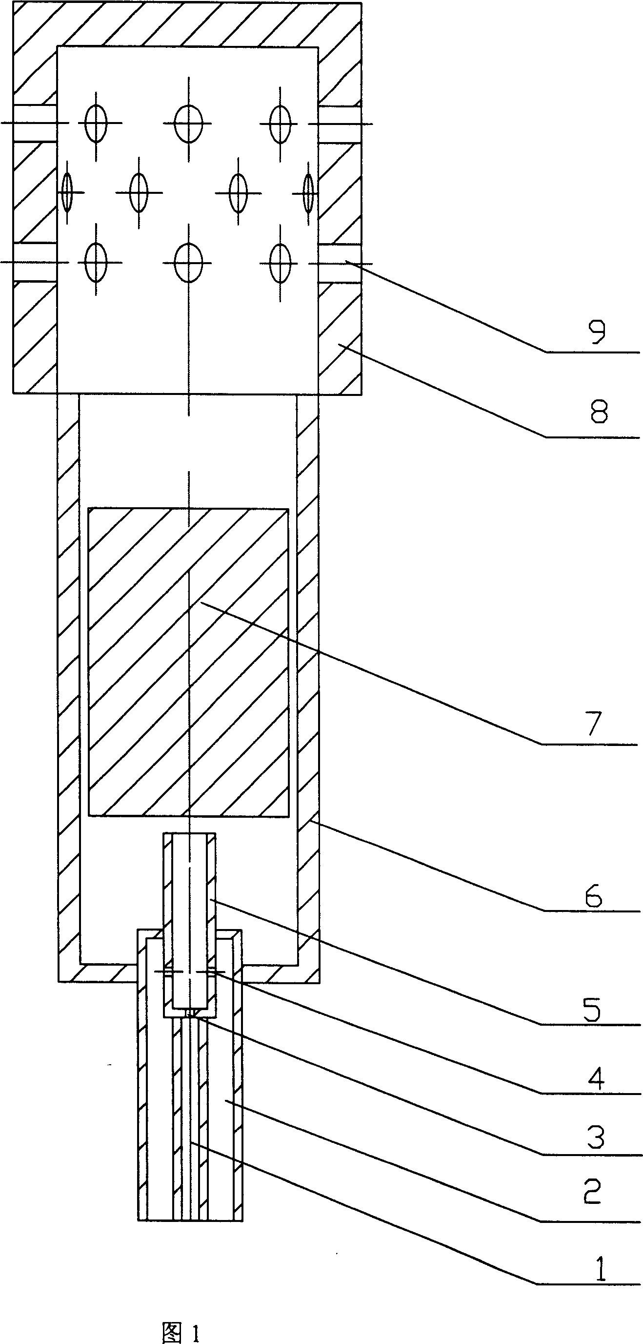 Gas burning premixing high speed burning nozzle