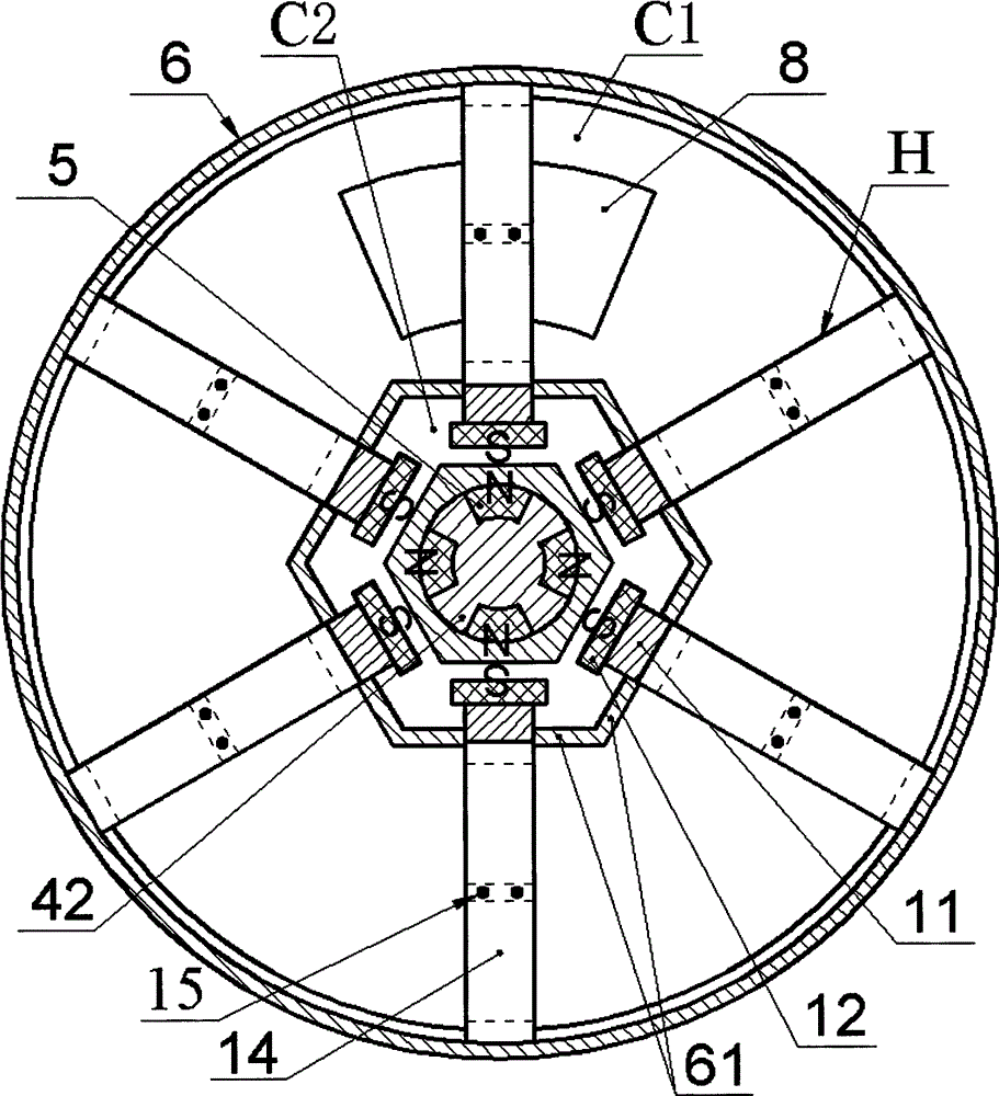 Large-scale self-monitoring conical roller bearing for generator