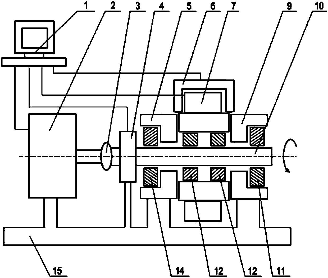 Screw rod transmission-based rolling bearing performance test device capable of loading alternating load