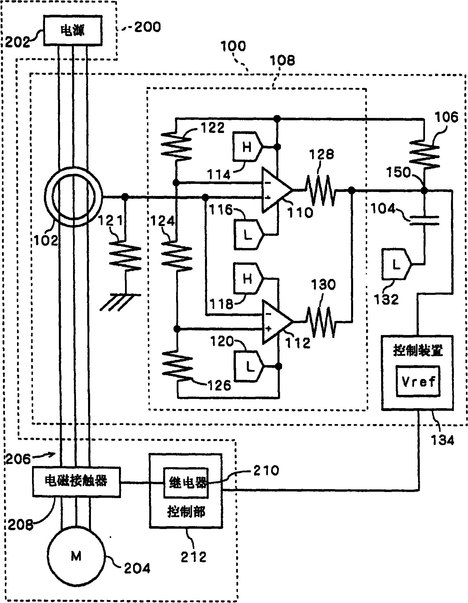 Earth leakage detection circuit