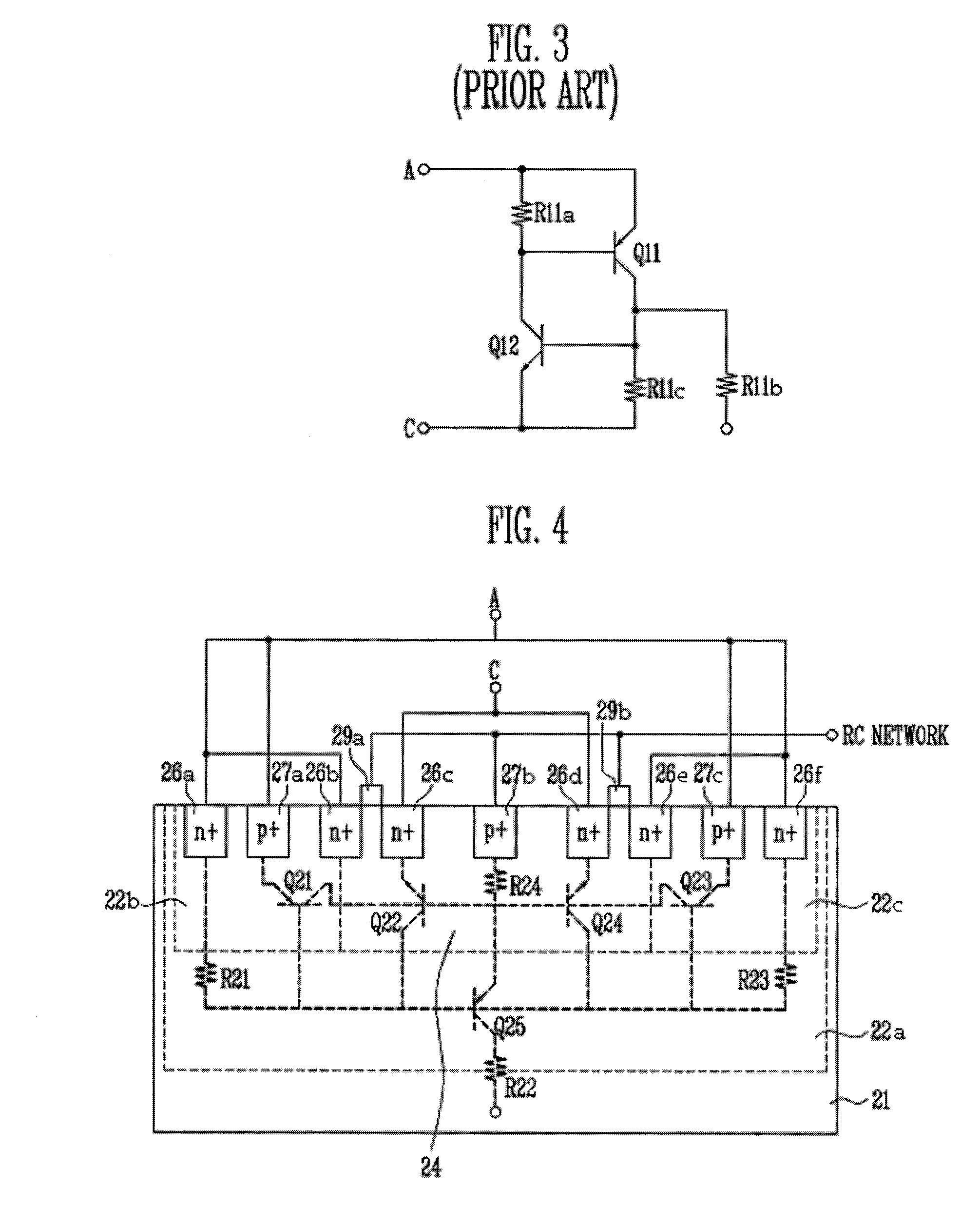 Electrostatic discharge protection circuit using triple welled silicon controlled rectifier