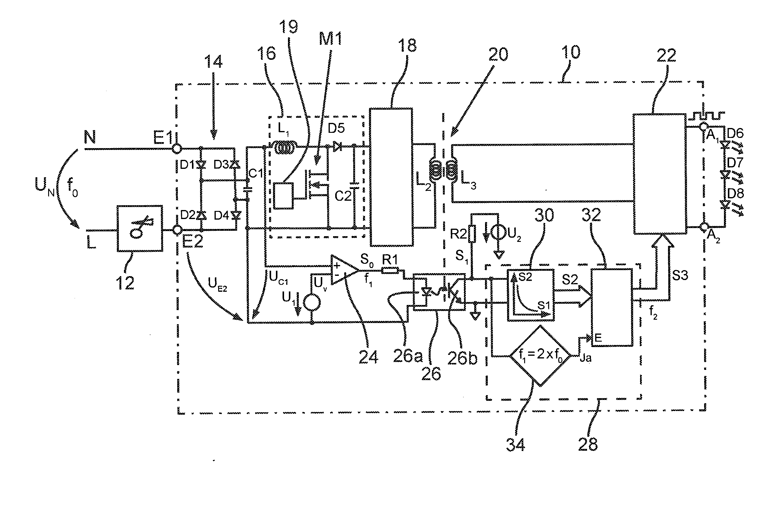 Circuit Assembly and Method for Operating at Least one LED