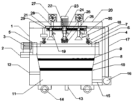 Rotary type glass cleaning and drying machine