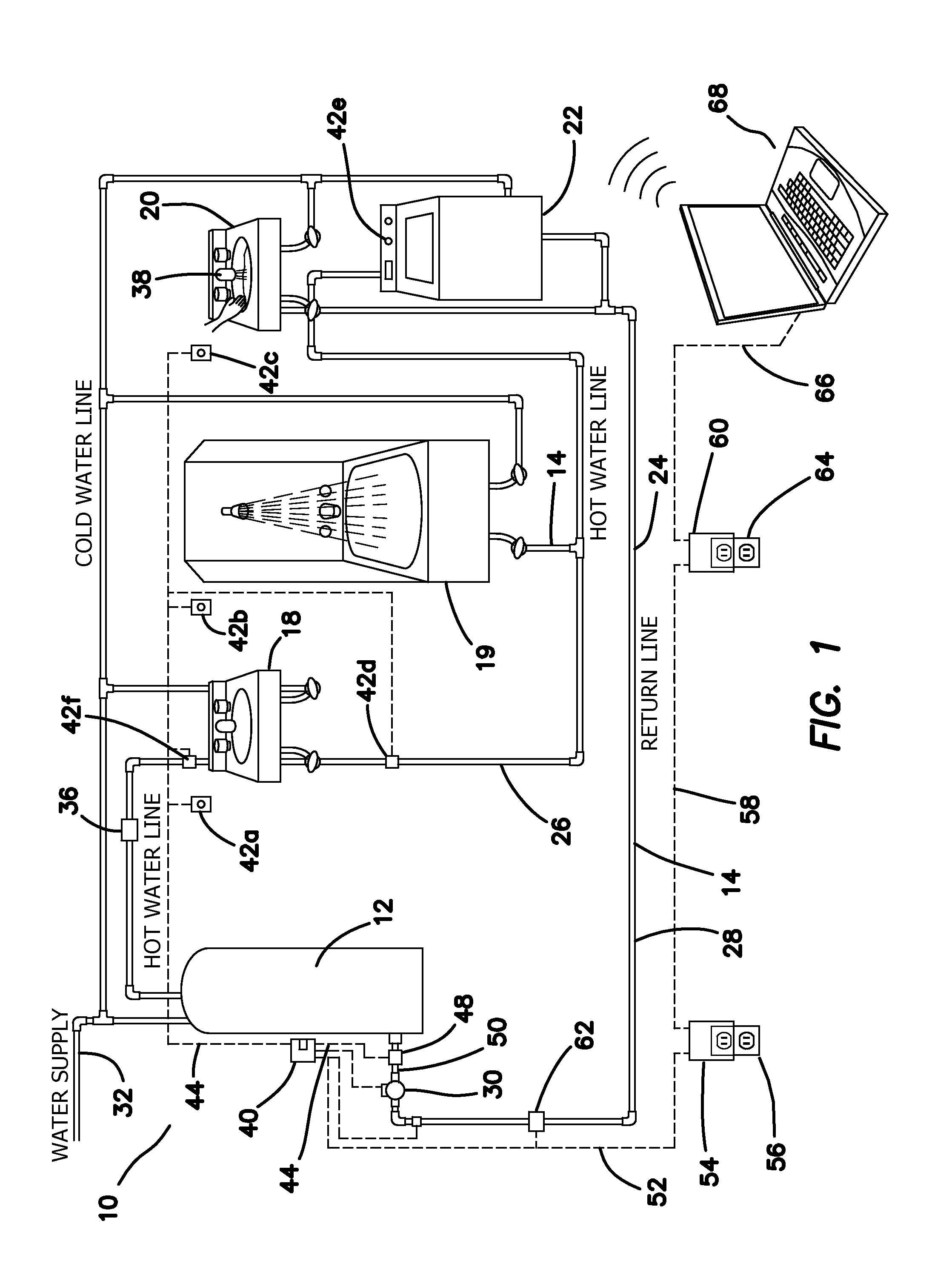 Methods and apparatus for remotely monitoring and/or controlling a plumbing system