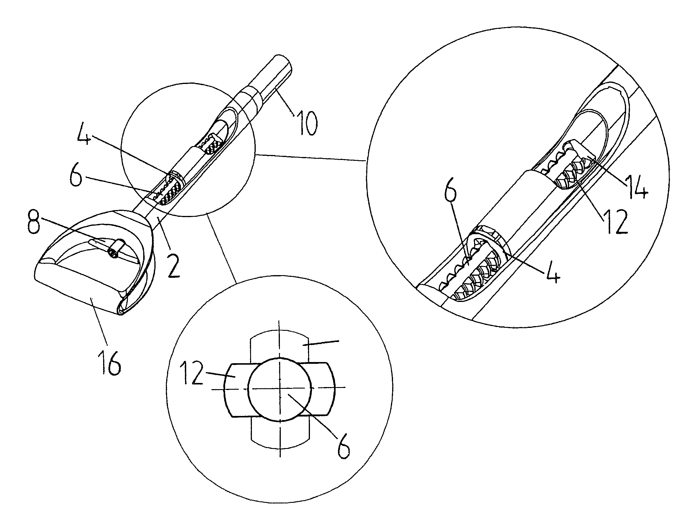 Shaft of a tool or the like