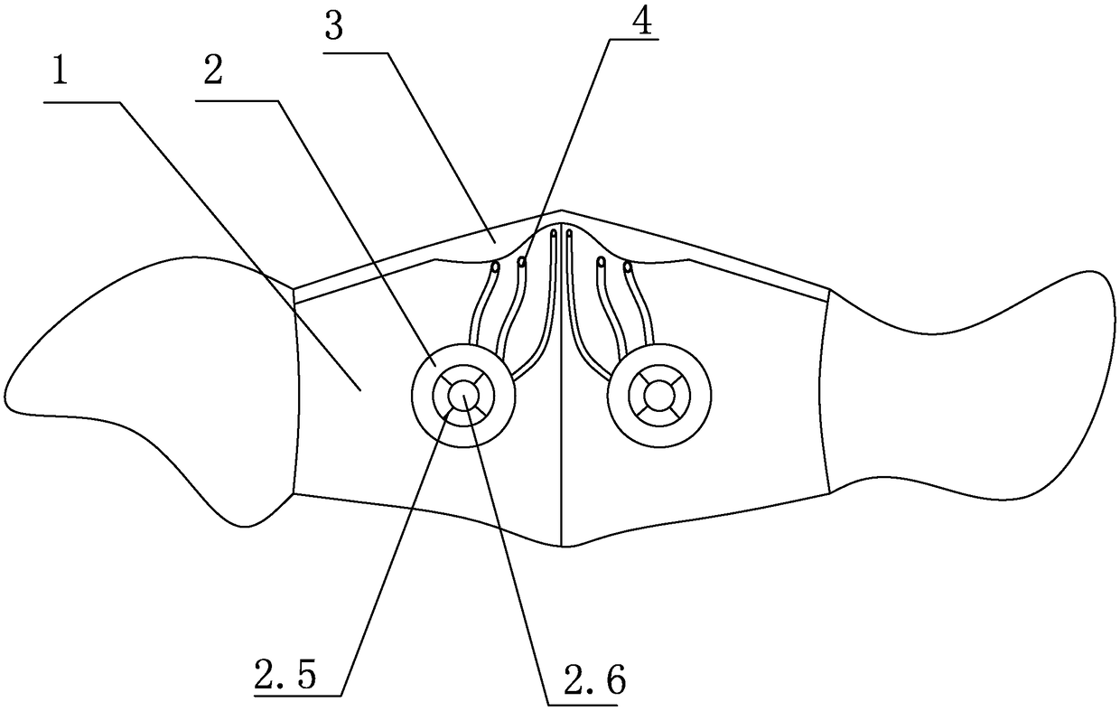 Mask for effectively preventing spectacles from condensing fog droplets