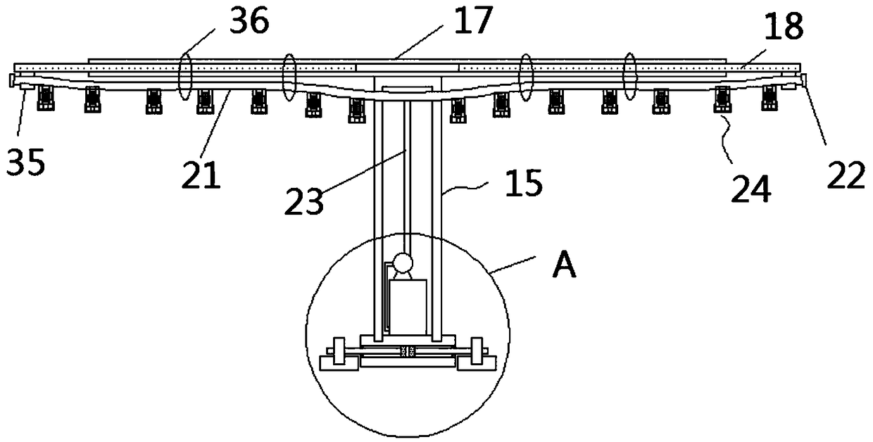 Pesticide spraying device for fruit planting frame and capable of adjusting spraying range