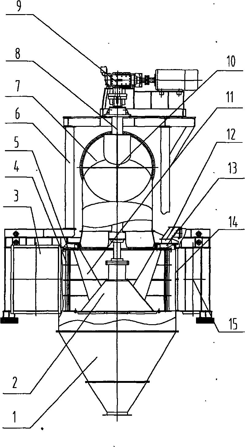 High-efficiency material distribution powder selector