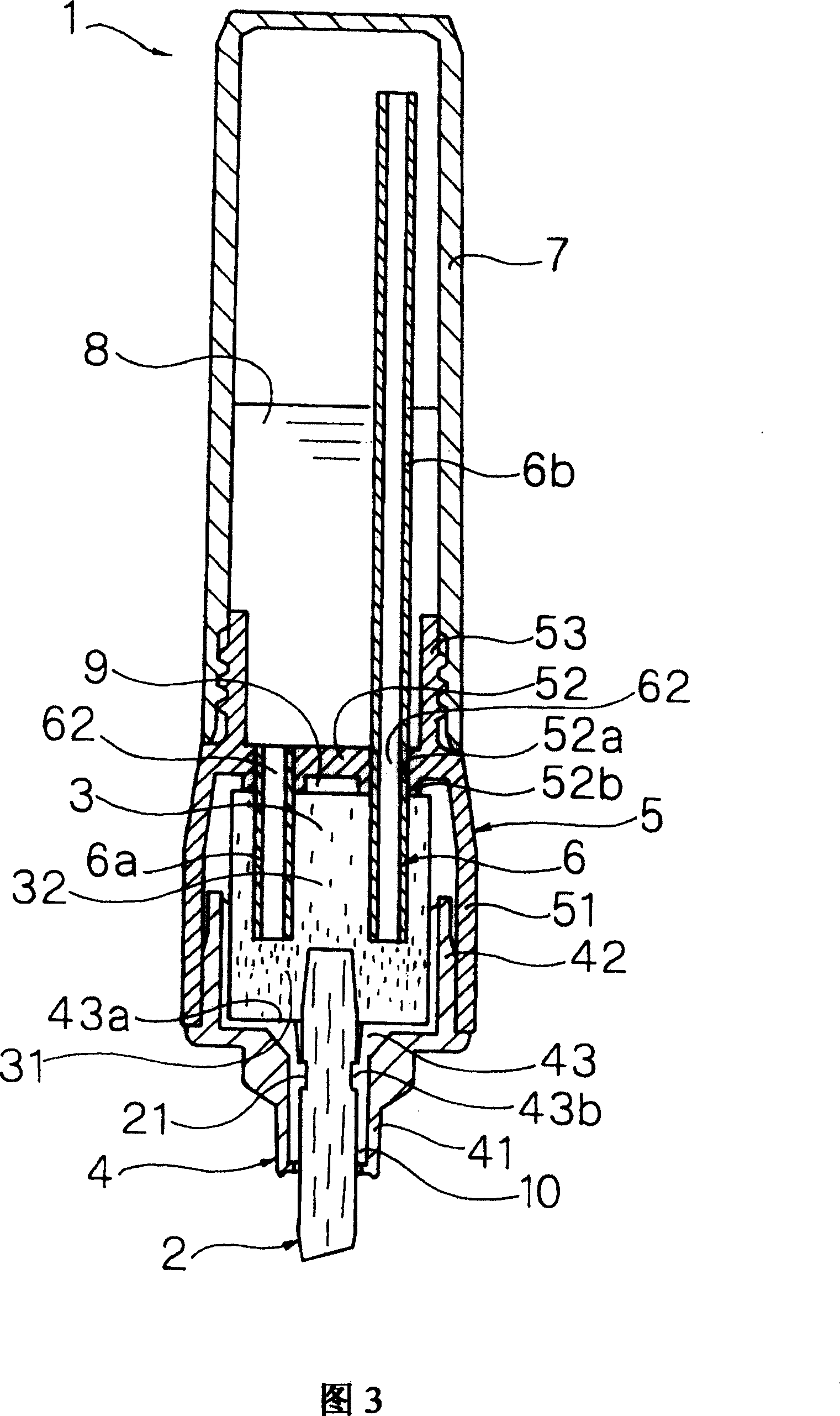 Direct-fluid-supply writing implement