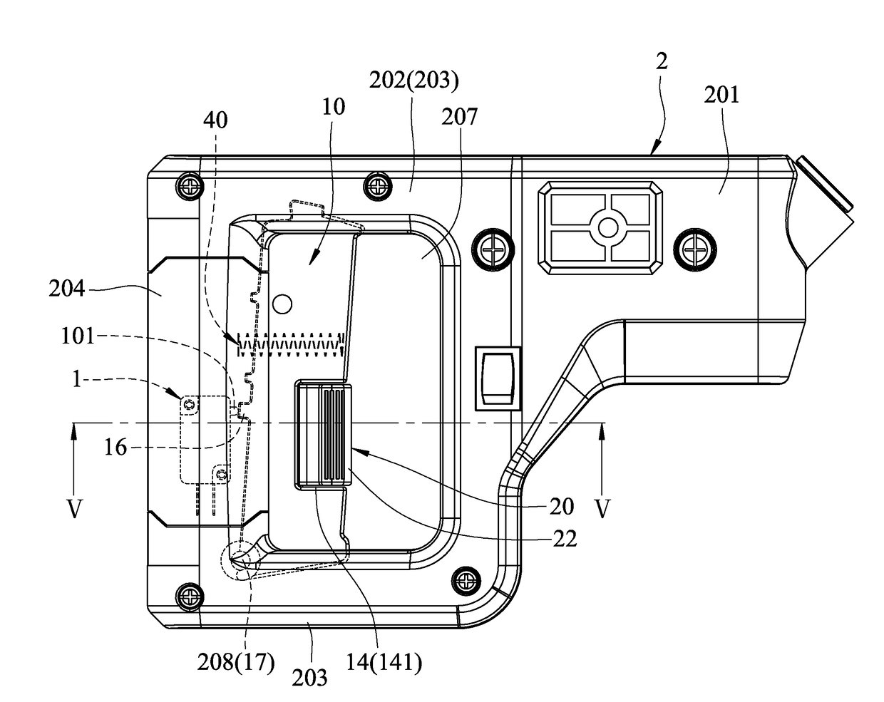 Safety lock mechanism for trigger switch handle of miter saw