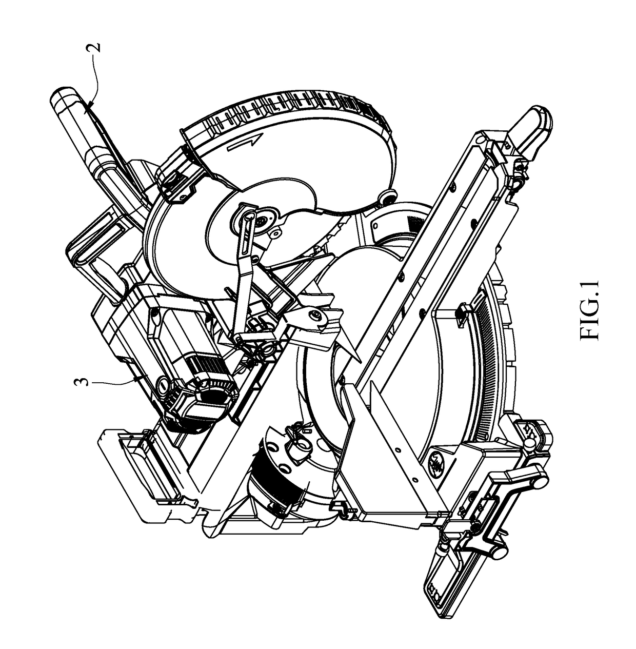 Safety lock mechanism for trigger switch handle of miter saw