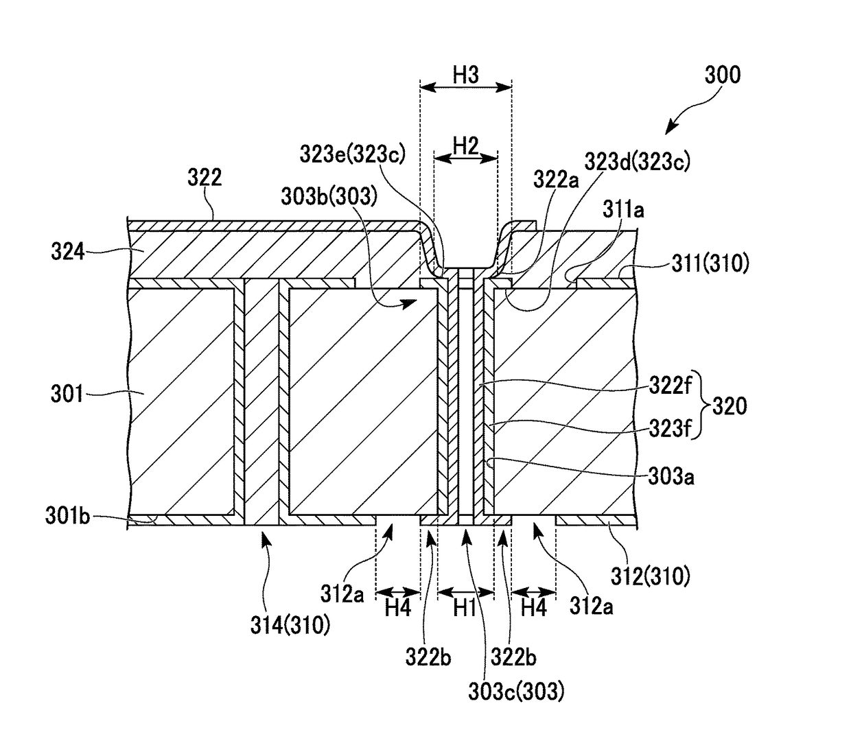 Mode converter between a plane circuit and a substrate waveguide including a pin having a land and an anti-pad