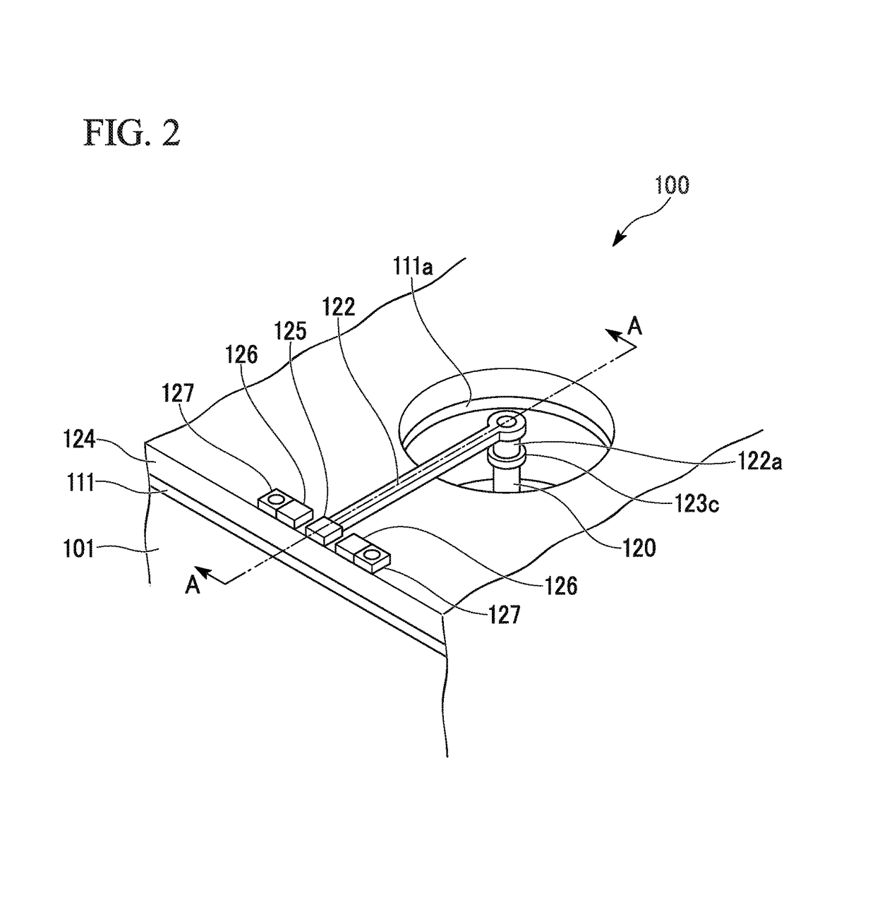 Mode converter between a plane circuit and a substrate waveguide including a pin having a land and an anti-pad