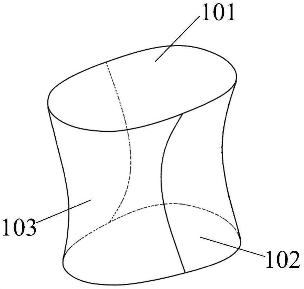 Three-dimensional variable cross-section turbulent flow column structure, heat exchange plate and heat exchanger core