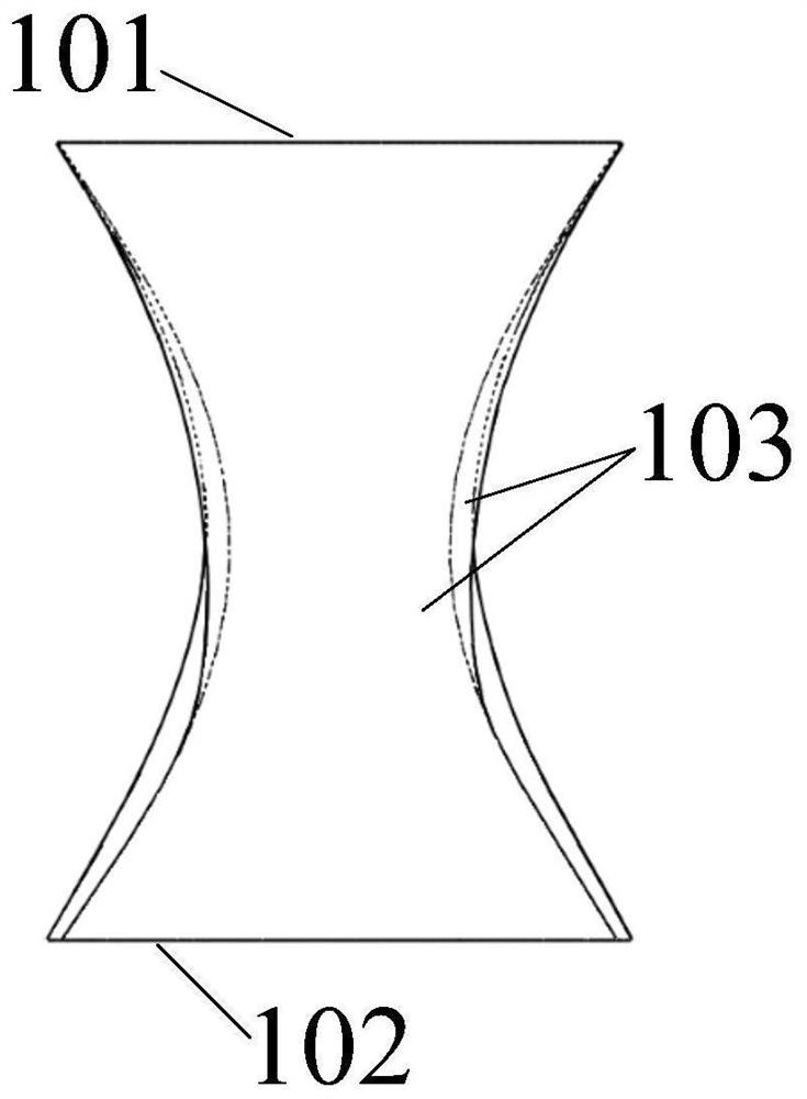 Three-dimensional variable cross-section turbulent flow column structure, heat exchange plate and heat exchanger core