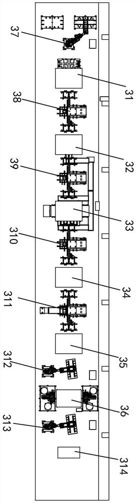 Robot feeding and stamping production line for household appliance box