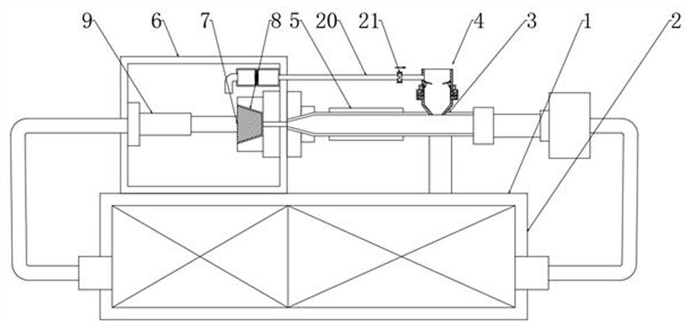 PET material injection molding device and using method thereof