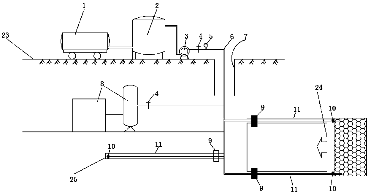 CO2/N2 rapid explosion suppression mine thermal power disaster emergency disposal device and method