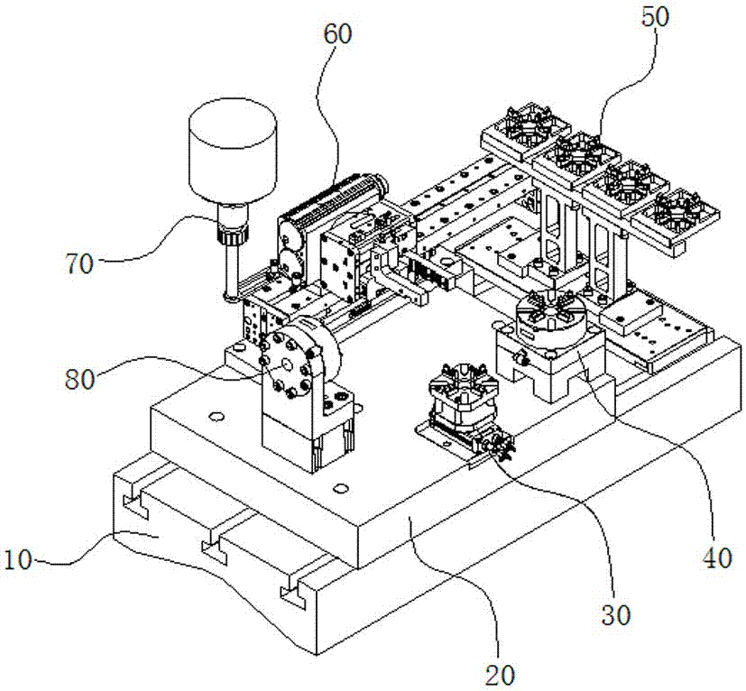 Three-axis cnc automatic loading and unloading and multi-face cutting device