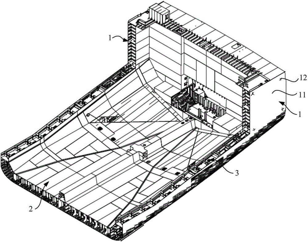 Analog carrying measurement method for ship during hull section joining process