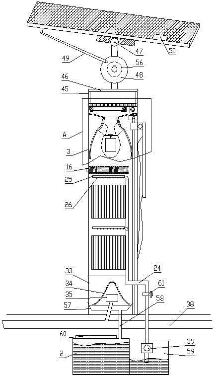 Air-purifying system for clearing haze in urban residential area