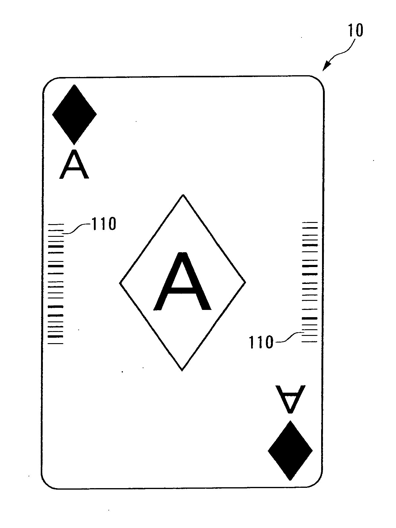 Device and method for inspecting playing card and playing card used therefor